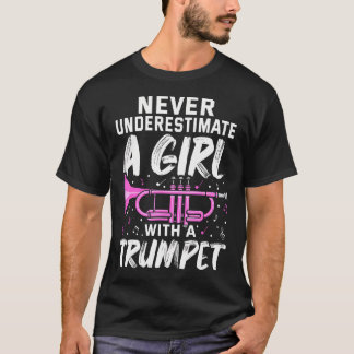 Cool trumpet för flickors marscherande orkester tr t shirt