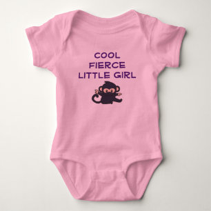 Cool tuff tjej rolig söt tecknad ninja apa t shirt
