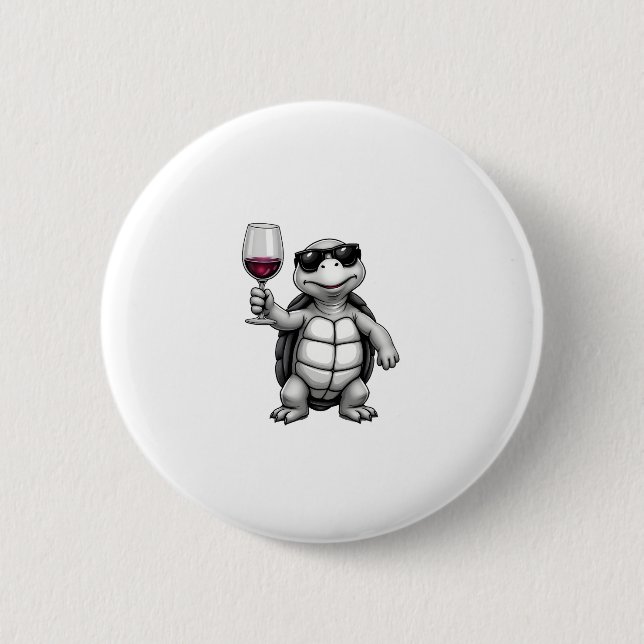 cool turtle drinking red wine art print_1 (1) knapp (Framsida)