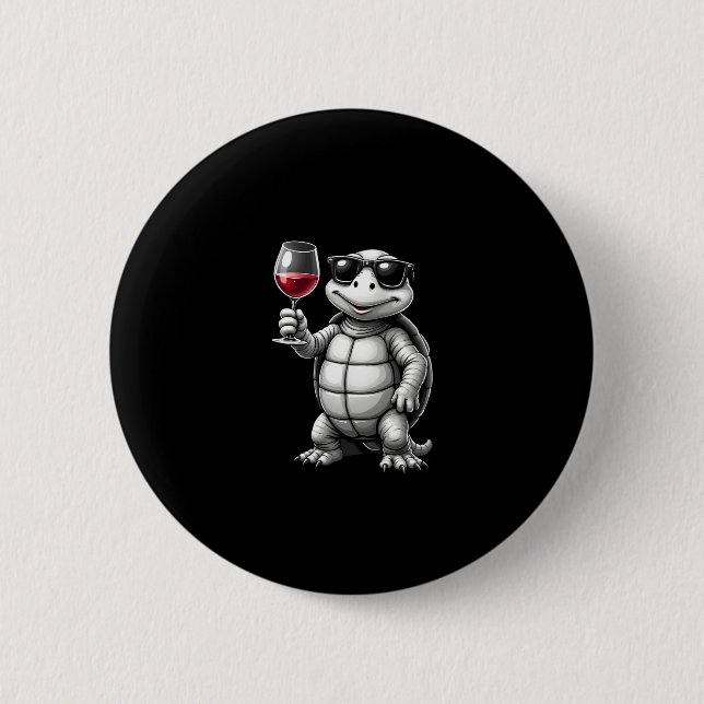 cool turtle drinking red wine art print_1 (1) knapp (Framsida)
