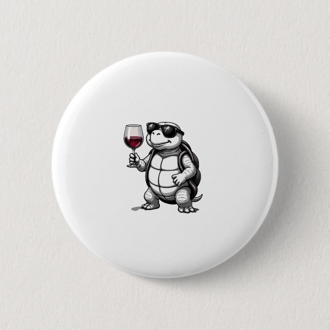 cool turtle drinking red wine art print_1 (2) knapp (Framsida)