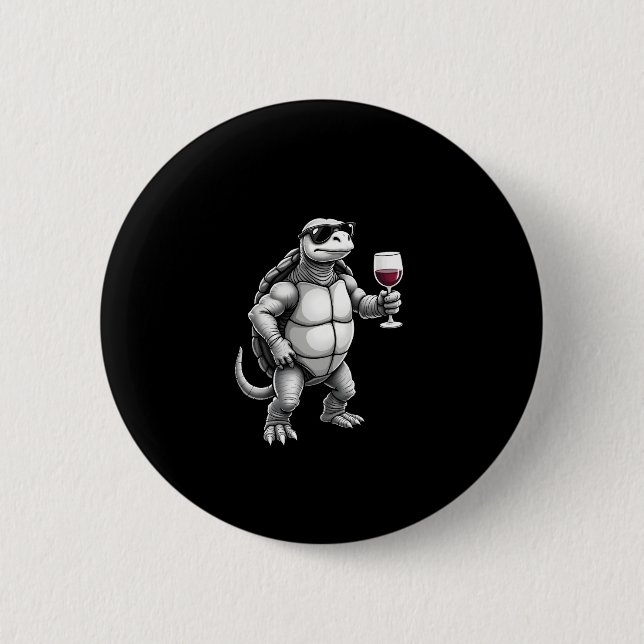 cool turtle drinking red wine art print_1 (3) knapp (Framsida)