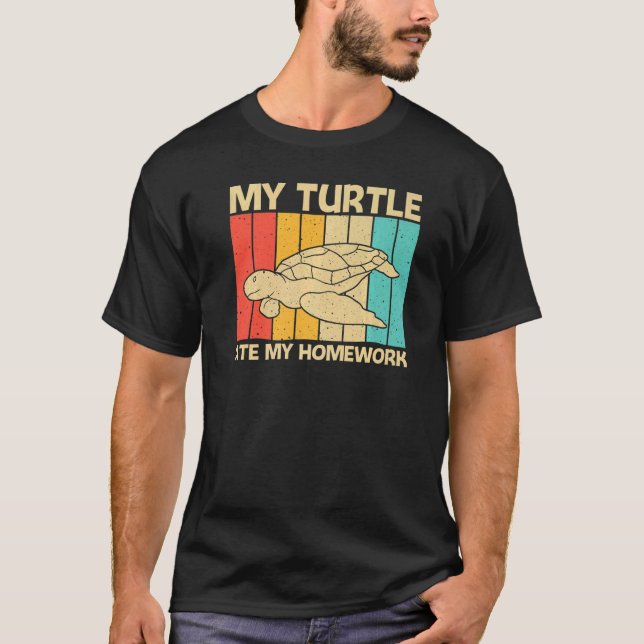 Cool Turtle For Kids Boys Sea Turtle Aquatic Anima T Shirt (Framsida)