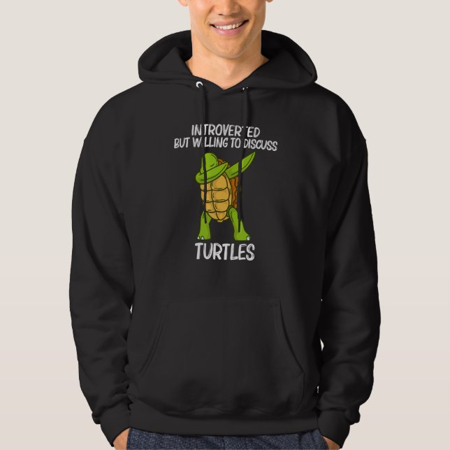 Cool Turtle For Men Women Dabbing Sea Tortoise She Hoodie (Framsida)