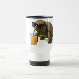 Cool Turtle Sipping Juice Sticker Resemugg