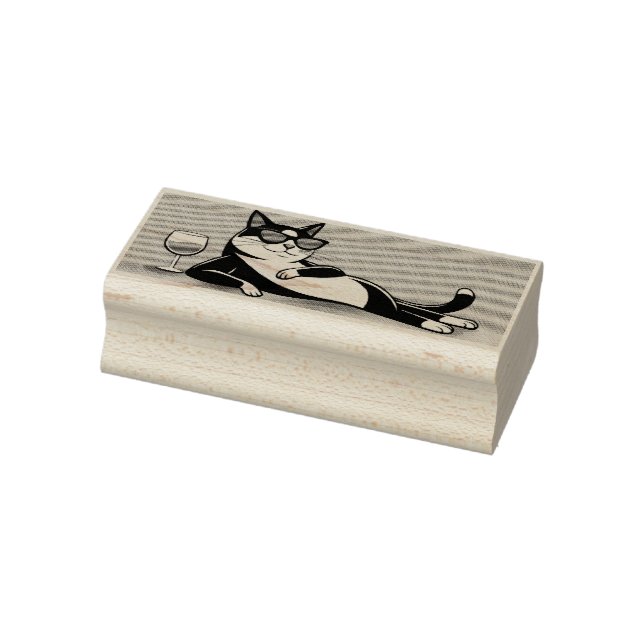Cool Tuxedo cat rubber stamp Stämpel (Stämpel)