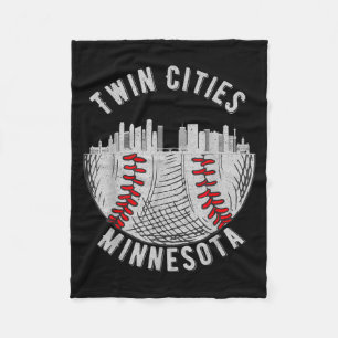 Cool Twin Cities Minnesota Mn Baseboll Skyline St Fleecefilt