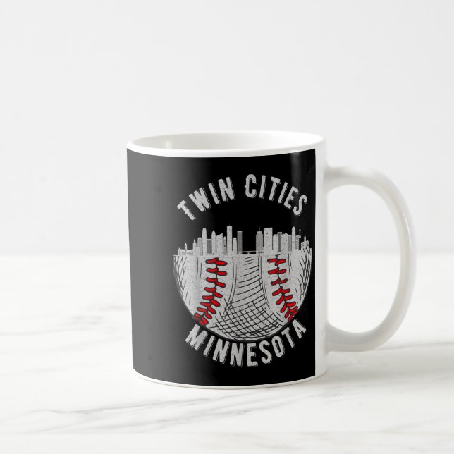 Cool Twin Cities Minnesota Mn Baseboll Skyline St  Kaffemugg (Höger)