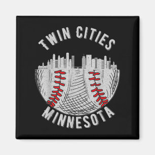 Cool Twin Cities Minnesota Mn Baseboll Skyline St Magnet