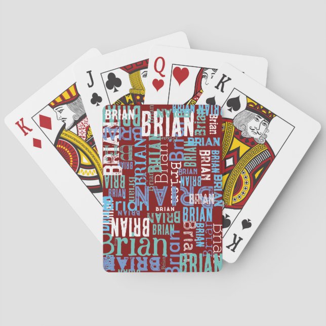 Cool typografimönster av namn casinokort (Baksidan)