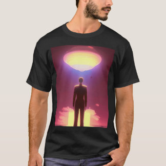 Cool Ufo-konst. Färgrik livfull utomjordisk konst. T Shirt