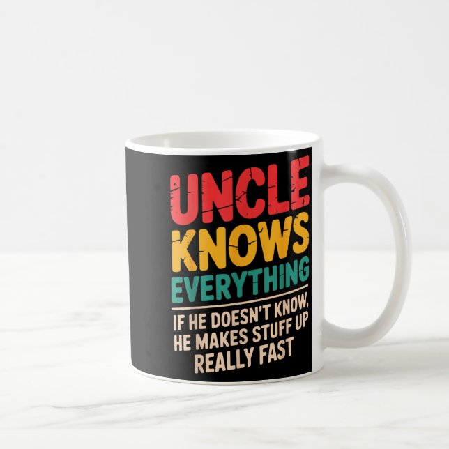 Cool Uncle Design For Uncle Men From Nephew Niece  Kaffemugg (Höger)