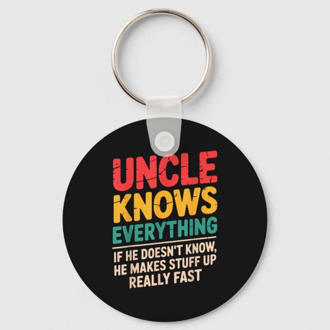 Cool Uncle Design For Uncle Men From Nephew Niece  Nyckelring (Framsida)