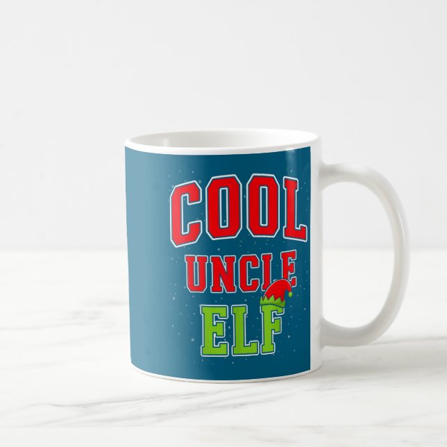Cool Uncle Elf Christmas Family Matching Group Xma Kaffemugg (Höger)
