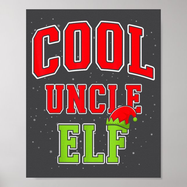 Cool Uncle Elf Christmas Family Matching Group Xma Poster (Framsidan)