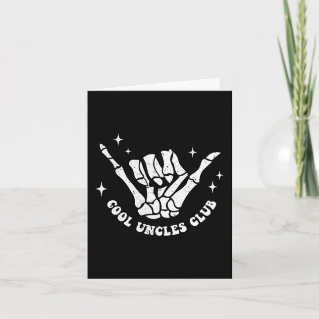Cool Uncles Club Farbror Cke Födelsedag Fars Dag  Kort (Framsida)