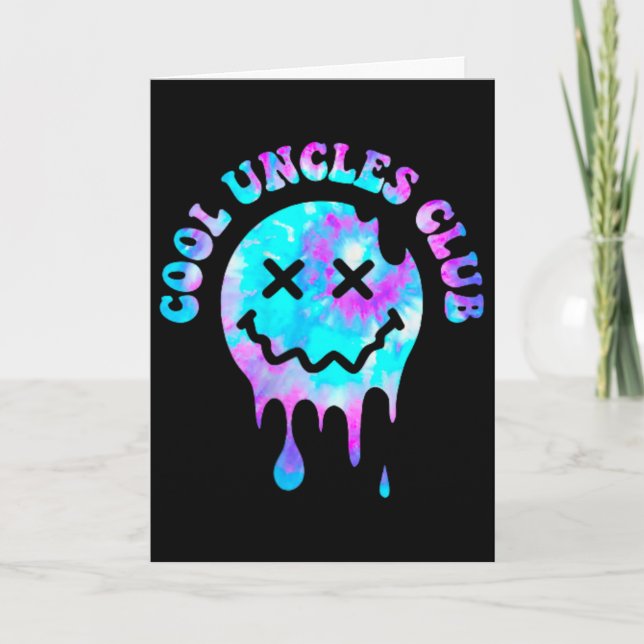 Cool Uncles Club Groovy Uncle 2 Sidor Mäns Fäder Kort (Framsida)