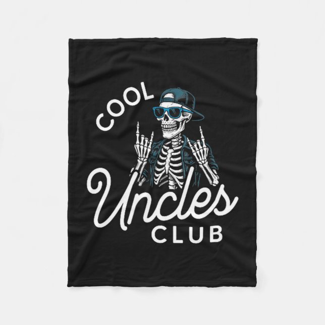 Cool Uncles Club Shirt Funny Skeleton Men Uncle  Fleecefilt (Framsidan)
