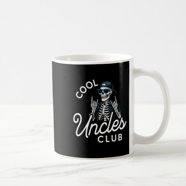 Cool Uncles Club Shirt Funny Skeleton Men Uncle  Kaffemugg (Höger)