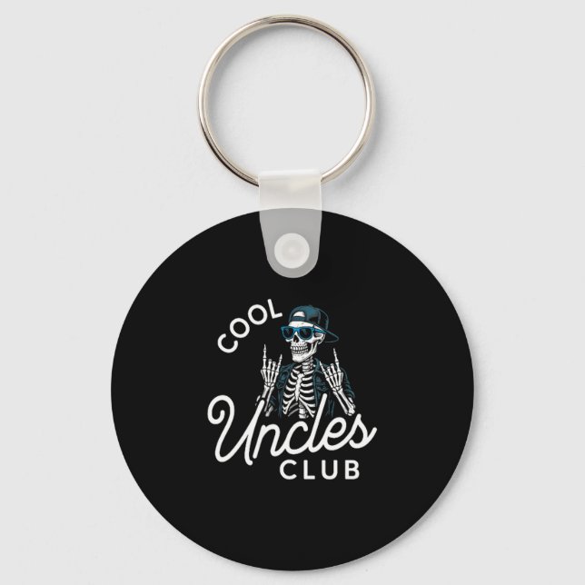 Cool Uncles Club Shirt Funny Skeleton Men Uncle  Nyckelring (Framsida)