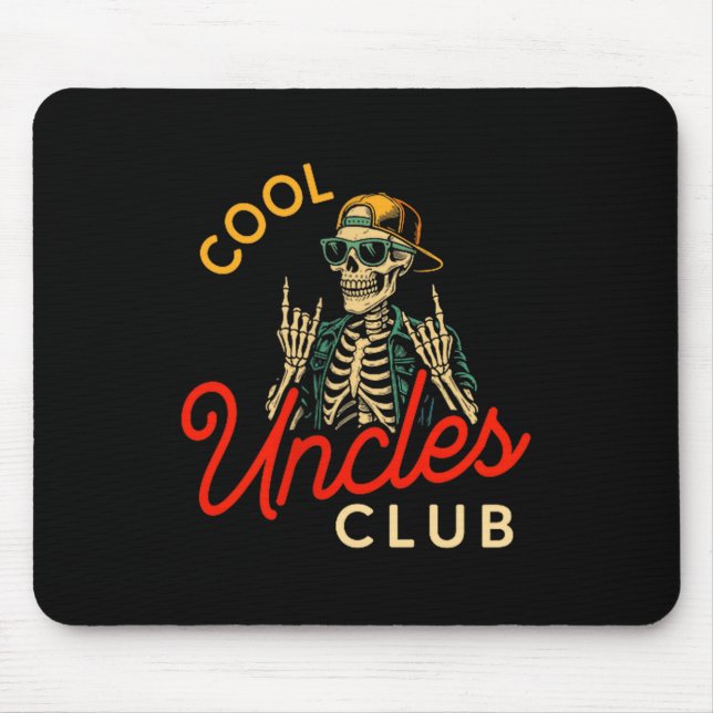 Cool Uncles Club Shirt Funny Skeleton Retro Uncle  Musmatta (Framsidan)