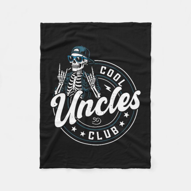 Cool Uncles Club Shirt Funny Skeleton Uncle Men  Fleecefilt (Framsidan)