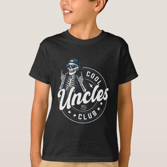 Cool Uncles Club Shirt Funny Skeleton Uncle Men  T Shirt (Framsida)