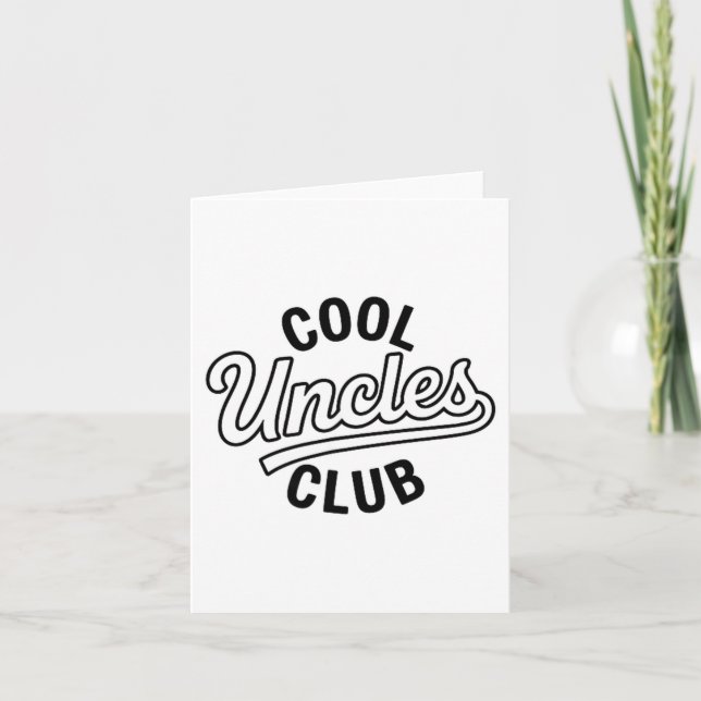 Cool Uncles Club Uncle Ever Funny Cket Fathers Day Kort (Framsida)