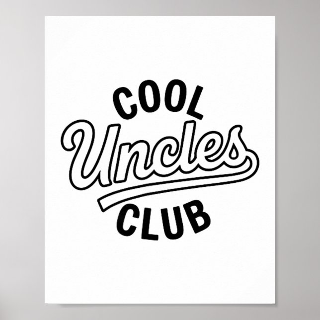 Cool Uncles Club Uncle Ever Funny Cket Fathers Day Poster (Framsidan)