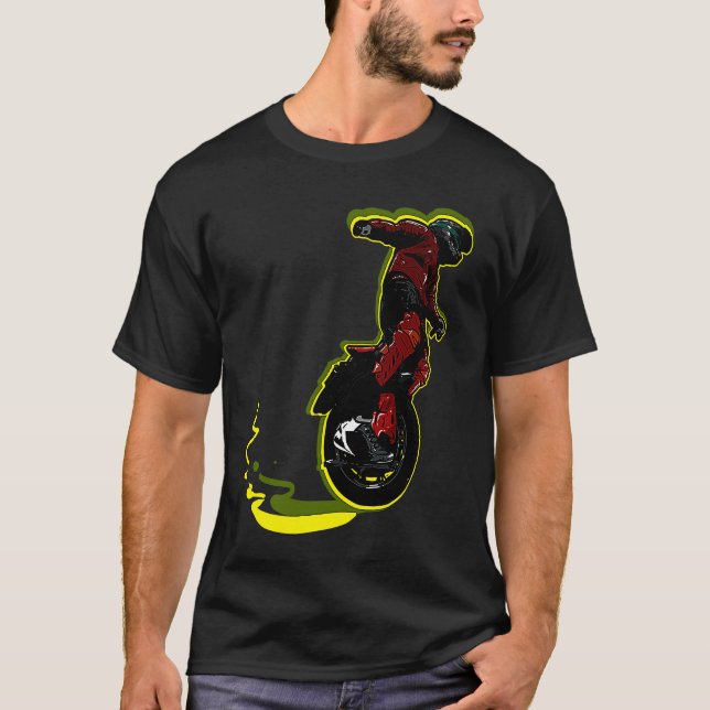 Cool Unicycle Hobby Sport T Shirt (Framsida)