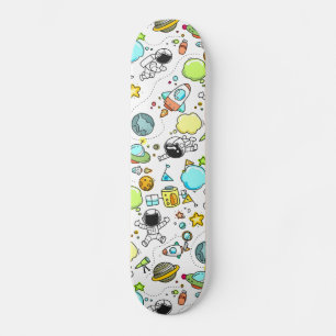 Cool vacker rymdastronaut  mini skateboard bräda 18,5 cm