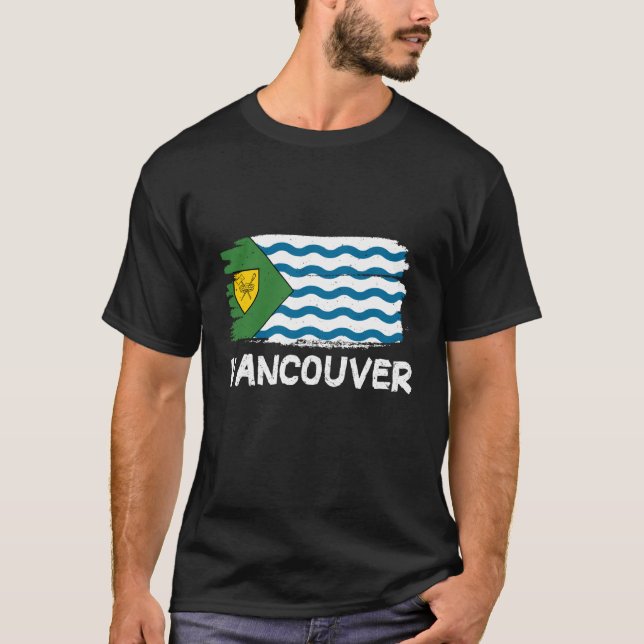 Cool Vancouver Flag  1 T Shirt (Framsida)
