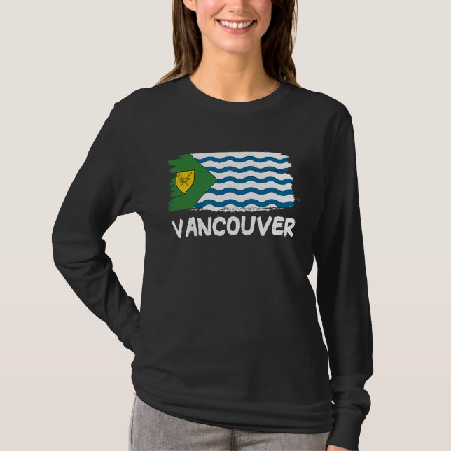 Cool Vancouver Flag T Shirt (Framsida)