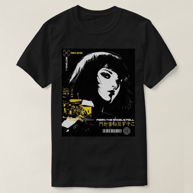 Cool Vaporwave Modern Urban Girl T Shirt (Design framsida)