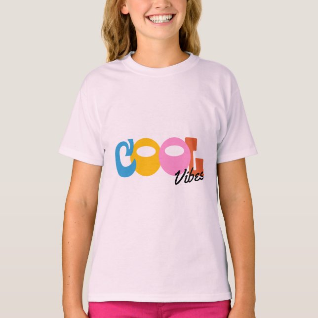 Cool Vibes Flickor T-Shirt (Framsida)