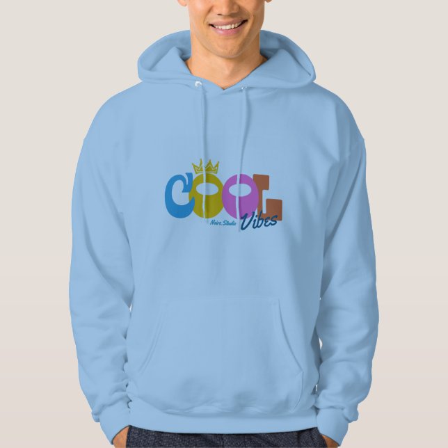 Cool Vibes grafisk hoodie  (Framsida)