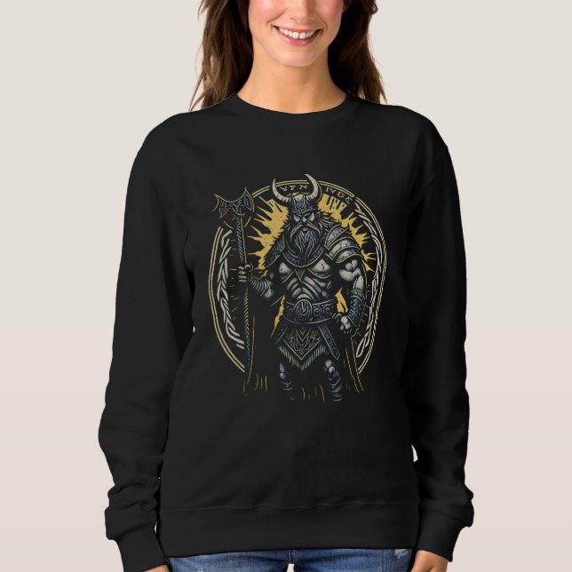 Cool Viking Nordman motif  Balder Nordic God T Shirt (Framsida)
