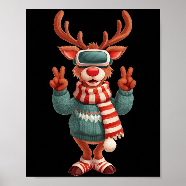 Cool Virtual Reality Reindeer Costume For Adults A Poster (Framsidan)