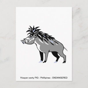 Cool Visayan Vårtsvin - Bevarande - Vårtsvin Vykort