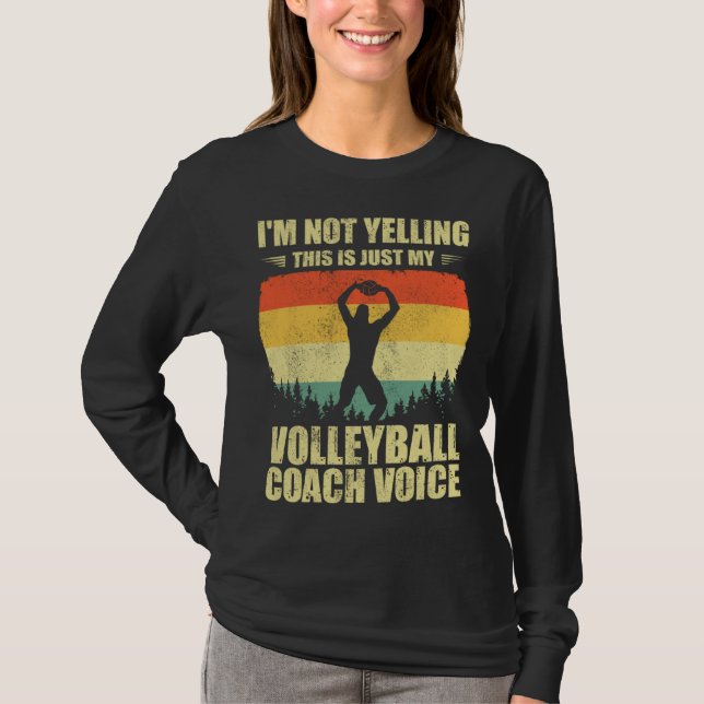 Cool Volleyball Coach For Men Women Team Volleybal T Shirt (Framsida)