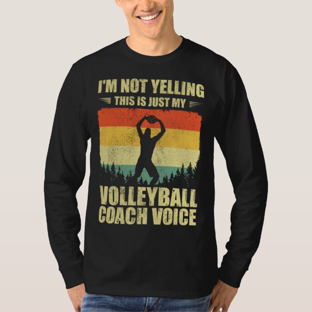 Cool Volleyball Coach For Men Women Team Volleybal T Shirt (Framsida)