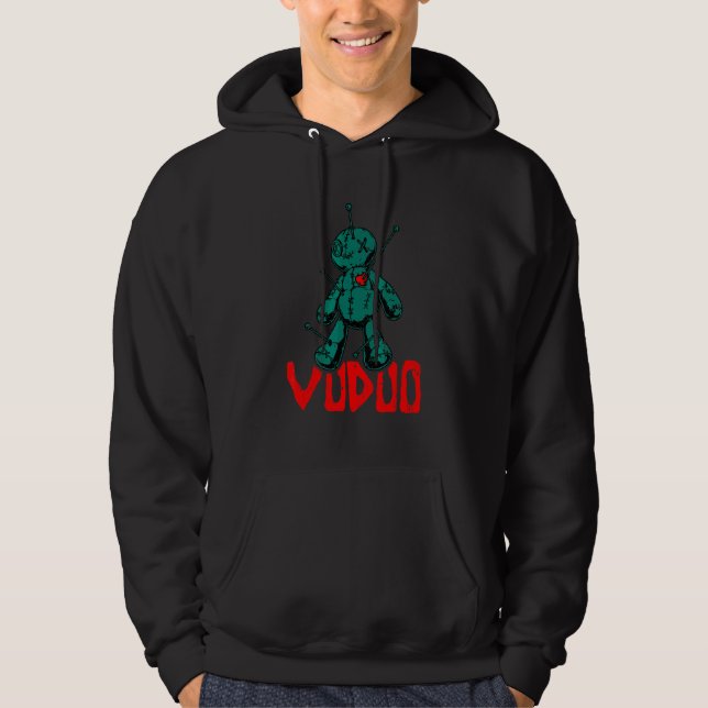 Cool Voodoo Tänker På Dig Voodoo Docka Hoodie (Framsida)