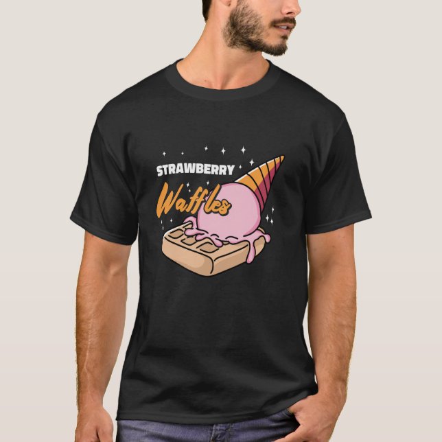 Cool Waffle Citat - Professionell Jordgubbswaffle T Shirt (Framsida)