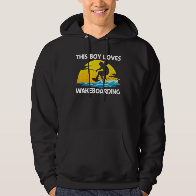 Cool Wakeboarding For Boys Men Wakeboard Wakeboard Hoodie (Framsida)