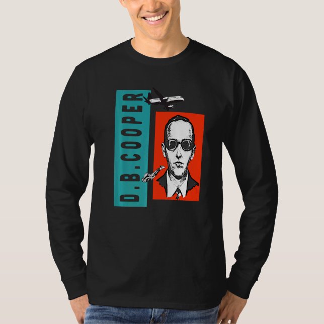 Cool Wanted D B Cooper Sketch Cryptid Urban Legend T Shirt (Framsida)