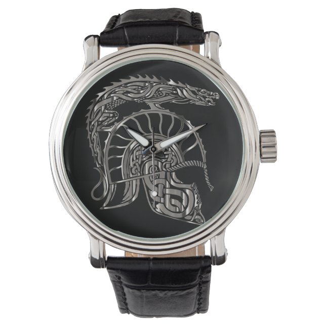 Cool Warrior Metallic Drakhuvudbonad Armbandsur (Framsida)