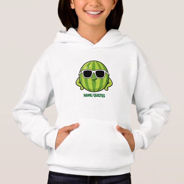 Cool Watermelon Sunglasses Cartoon Graphic T Shirt (Framsida)