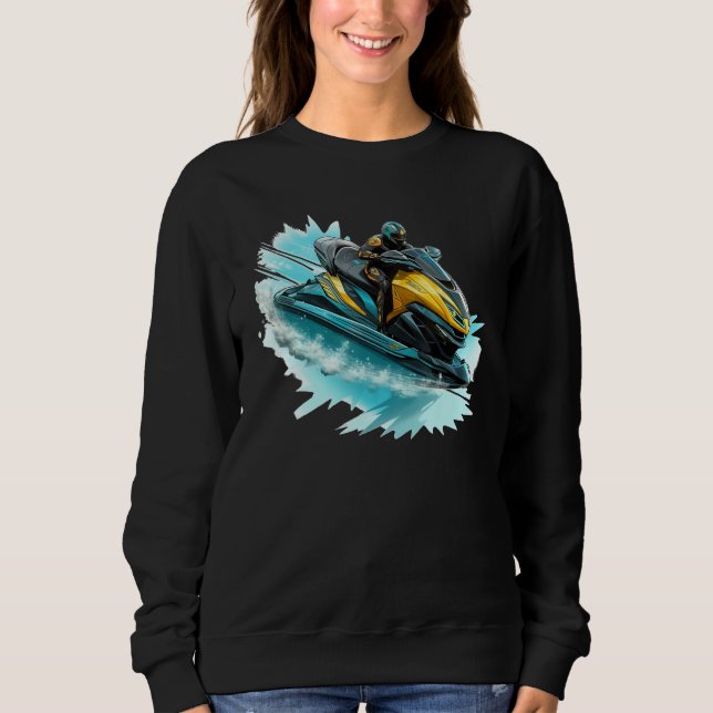 Cool Watersport with Jet Ski Motorist T Shirt (Framsida)
