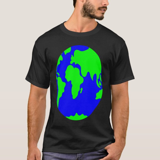 Cool Wear World Map Outfit Graphic Style Tees & Co T Shirt (Framsida)