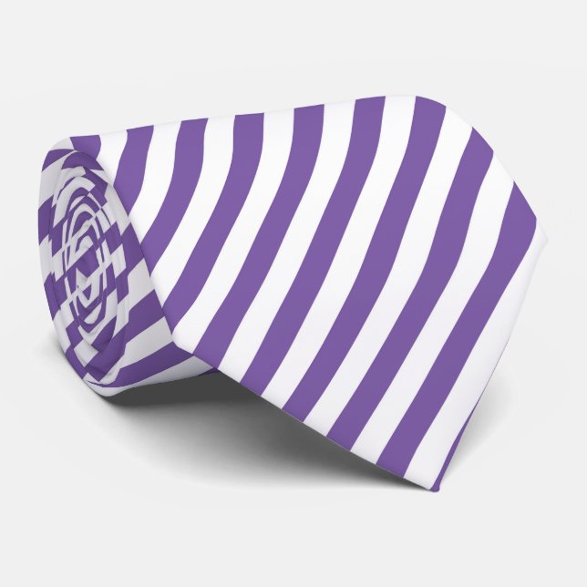 Cool white purple stripe pattern neck tie  slips (Rullad)